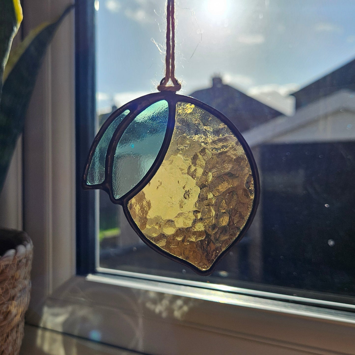 Hammered Lemon Suncatcher