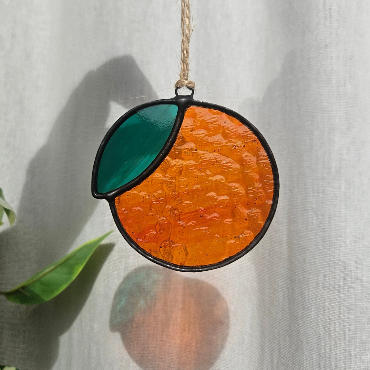Hammered Orange Suncatcher