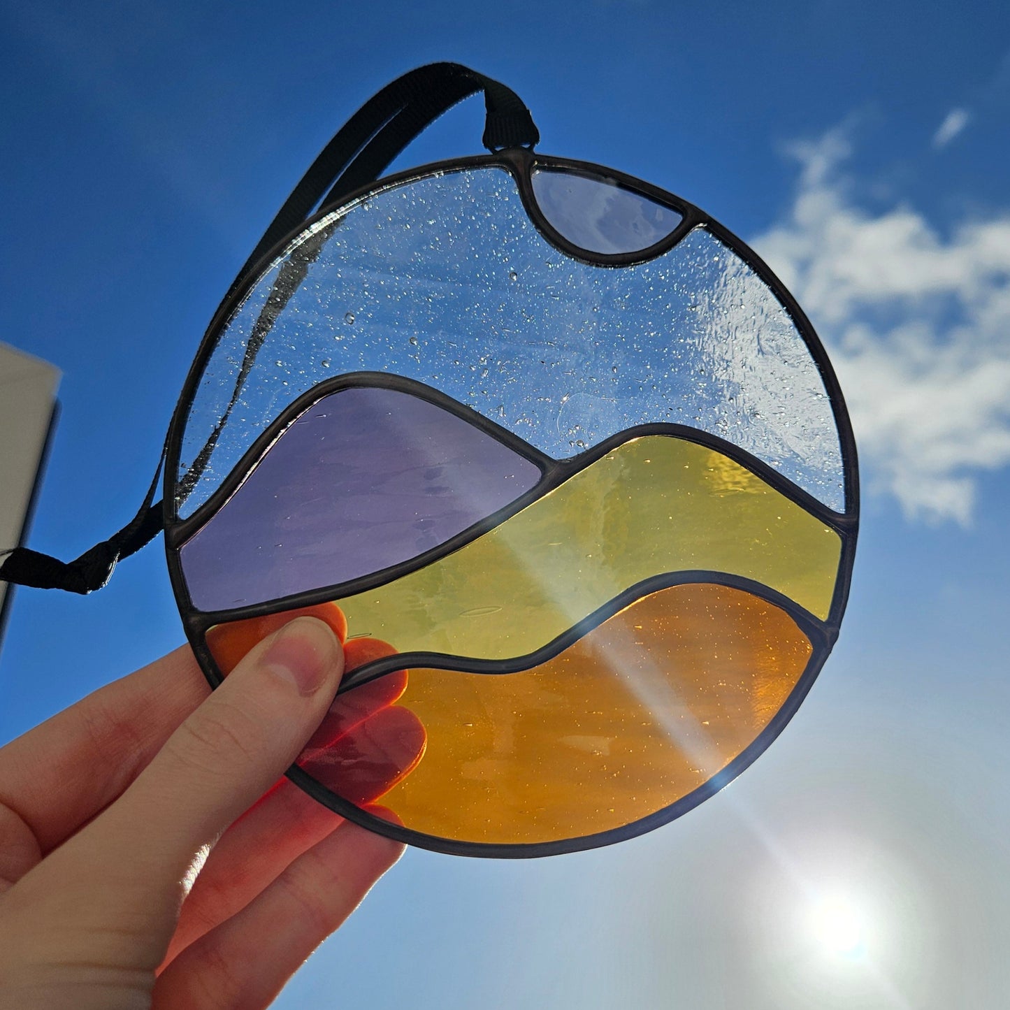 Amber & Purple Mountainscape (MADE TO ORDER 1-2 weeks)