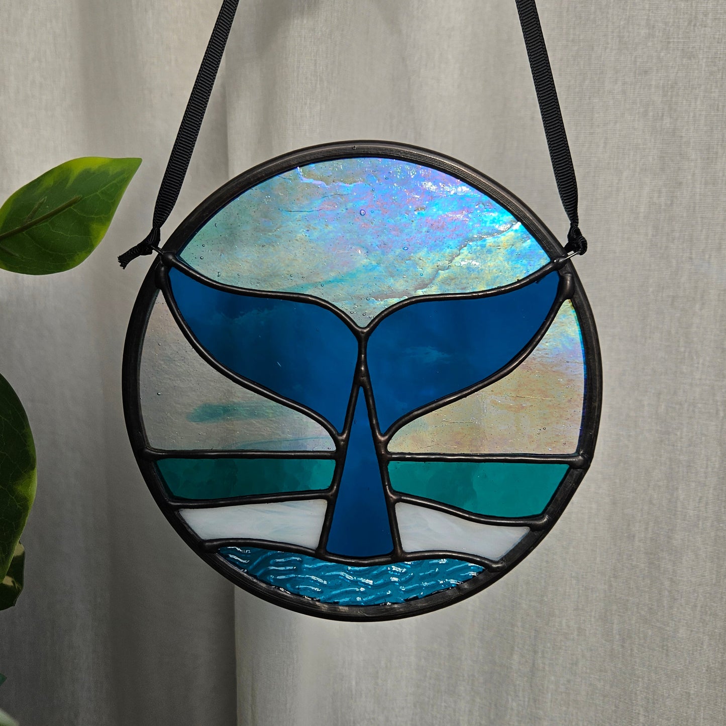 Iridescent Whale Tail Suncatcher
