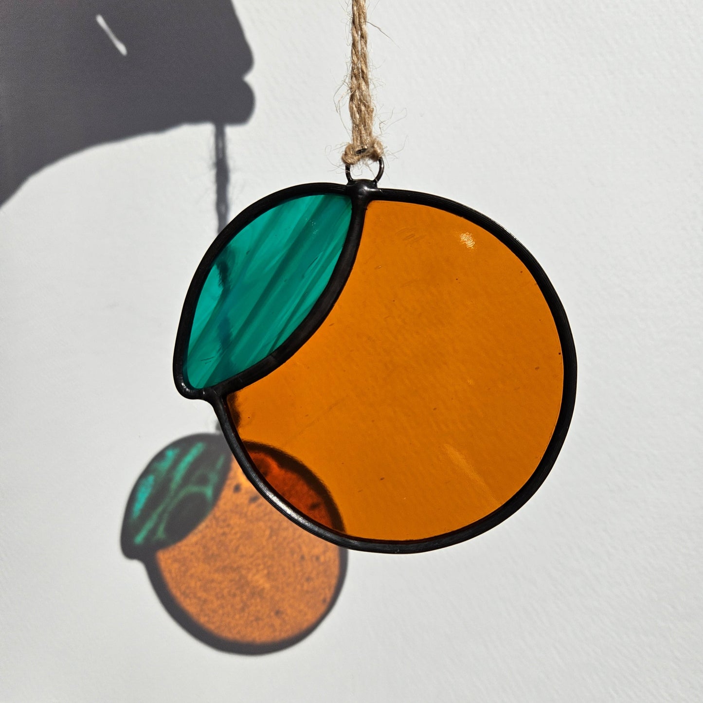 Stained Glass Orange Suncatcher