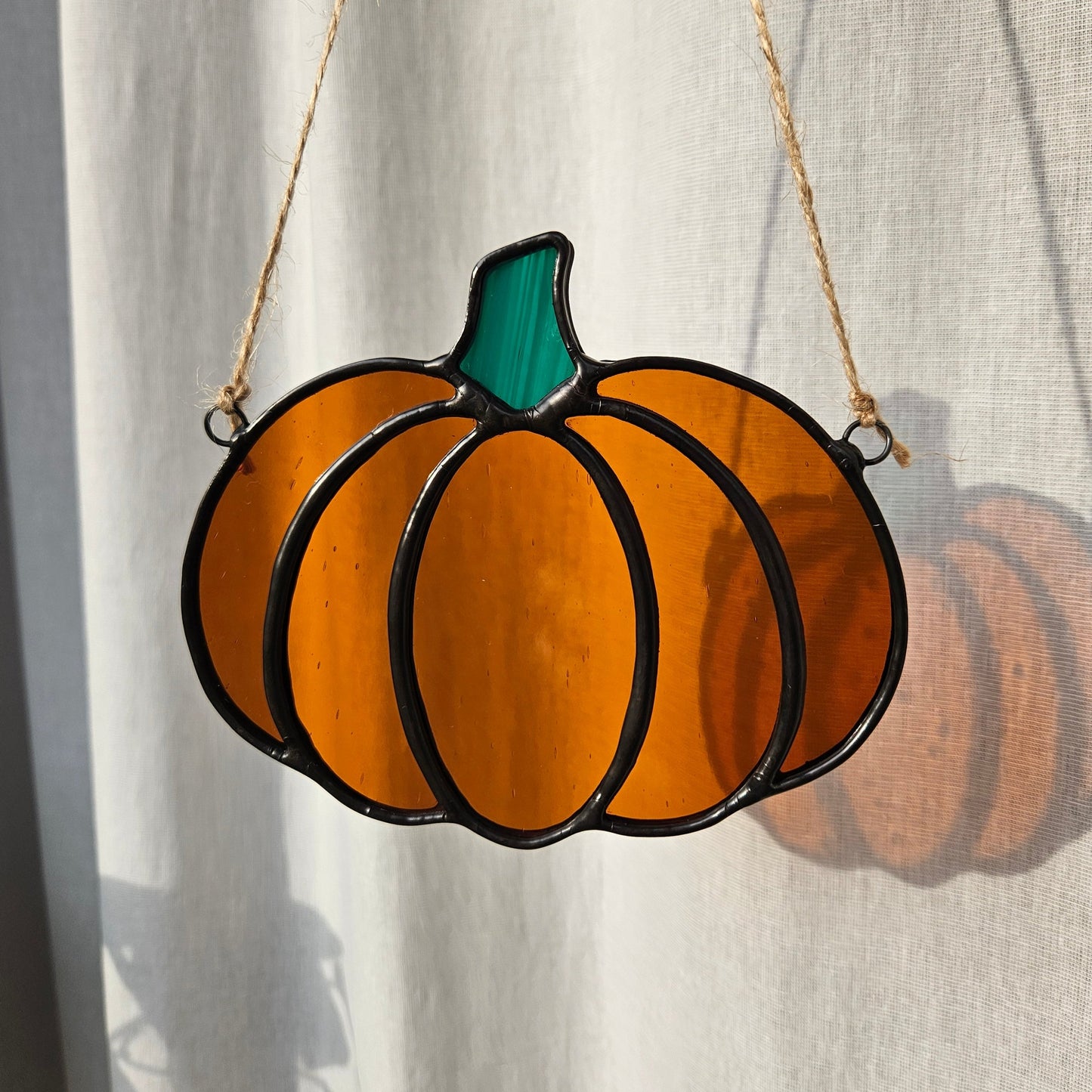 Stained Glass Pumpkin Suncatcher