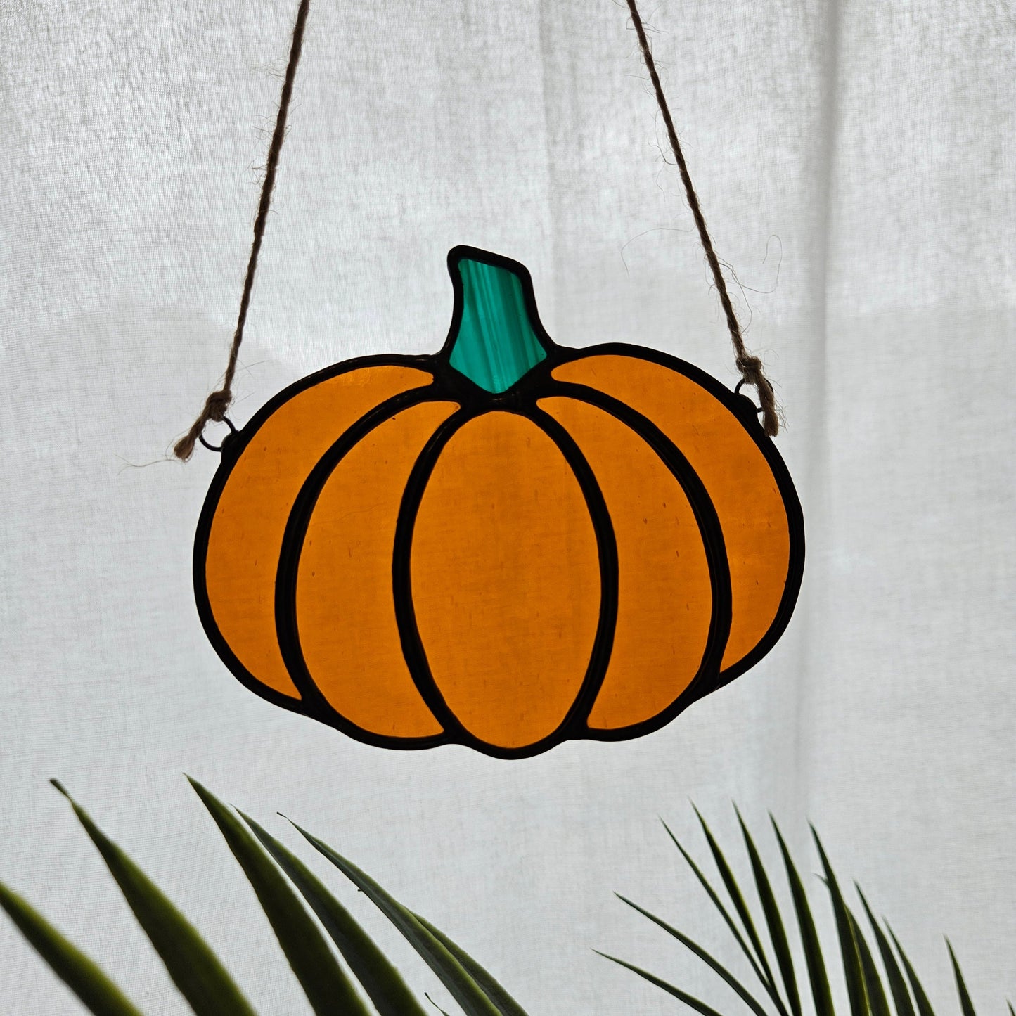 Stained Glass Pumpkin Suncatcher