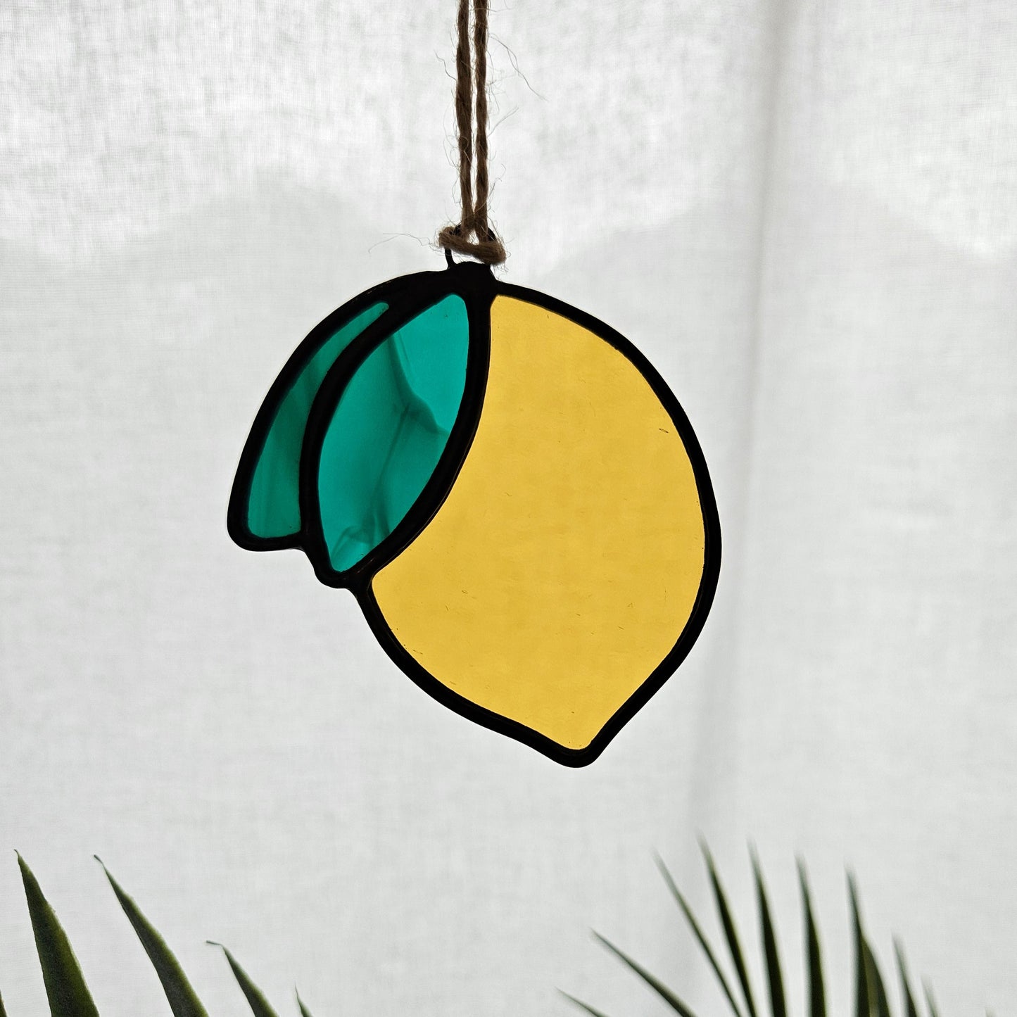 Stained Glass Lemon Suncatcher