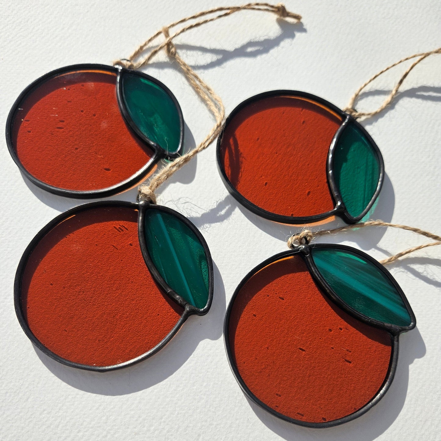 Stained Glass Orange Suncatcher