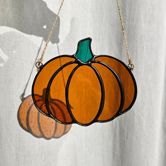 Stained Glass Pumpkin Suncatcher