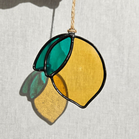 Stained Glass Lemon Suncatcher