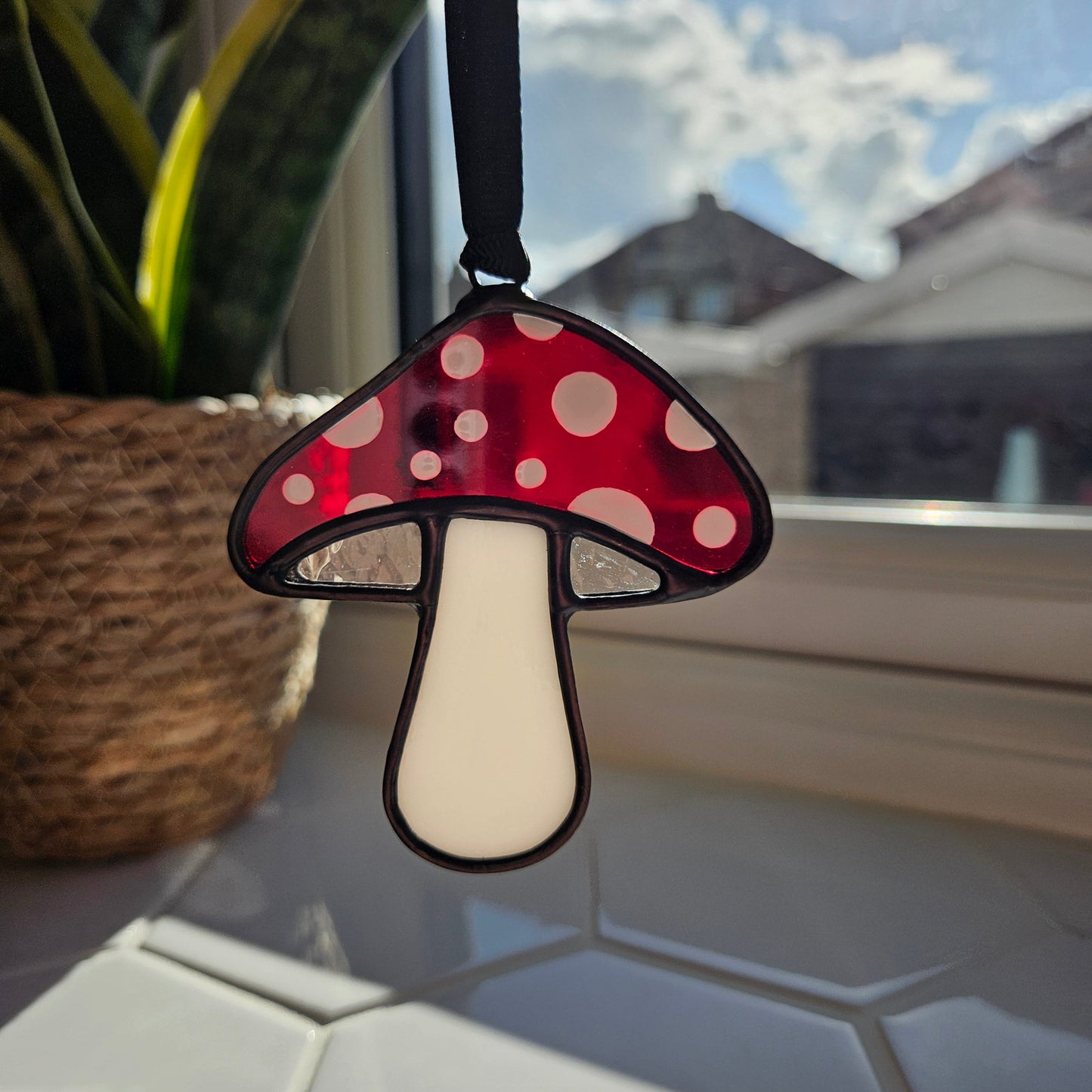 Mushroom Suncatcher #4 (MADE TO ORDER 1-2 weeks)