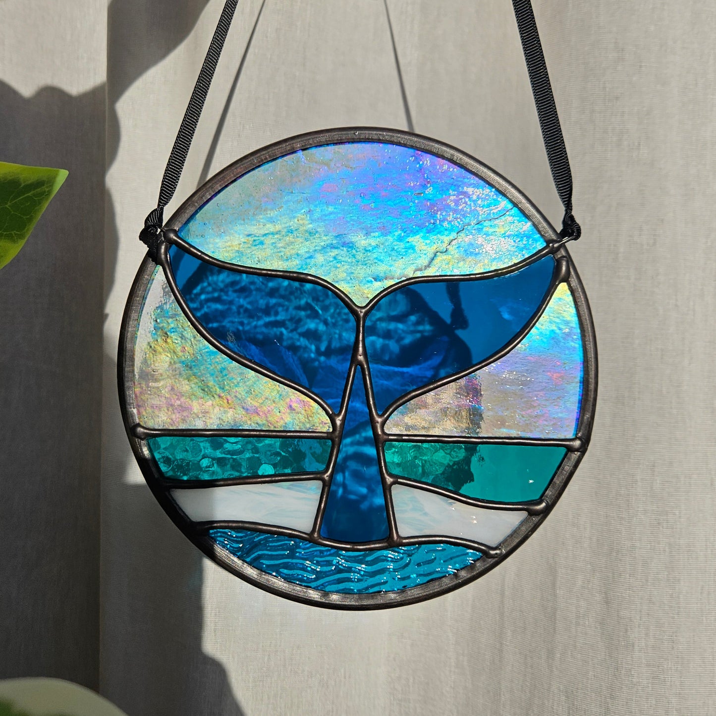 Iridescent Whale Tail Suncatcher