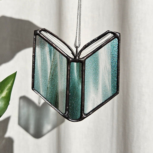 Shimmery Streaky Blue Book Suncatcher