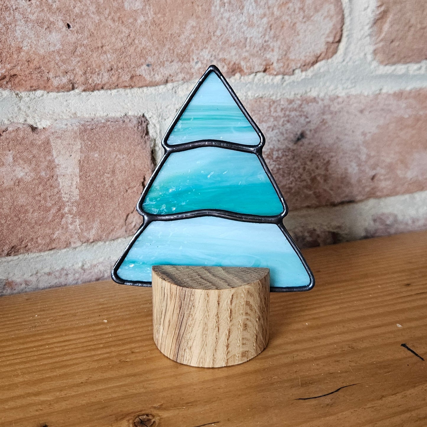 Streaky Green Tree Standing Ornament