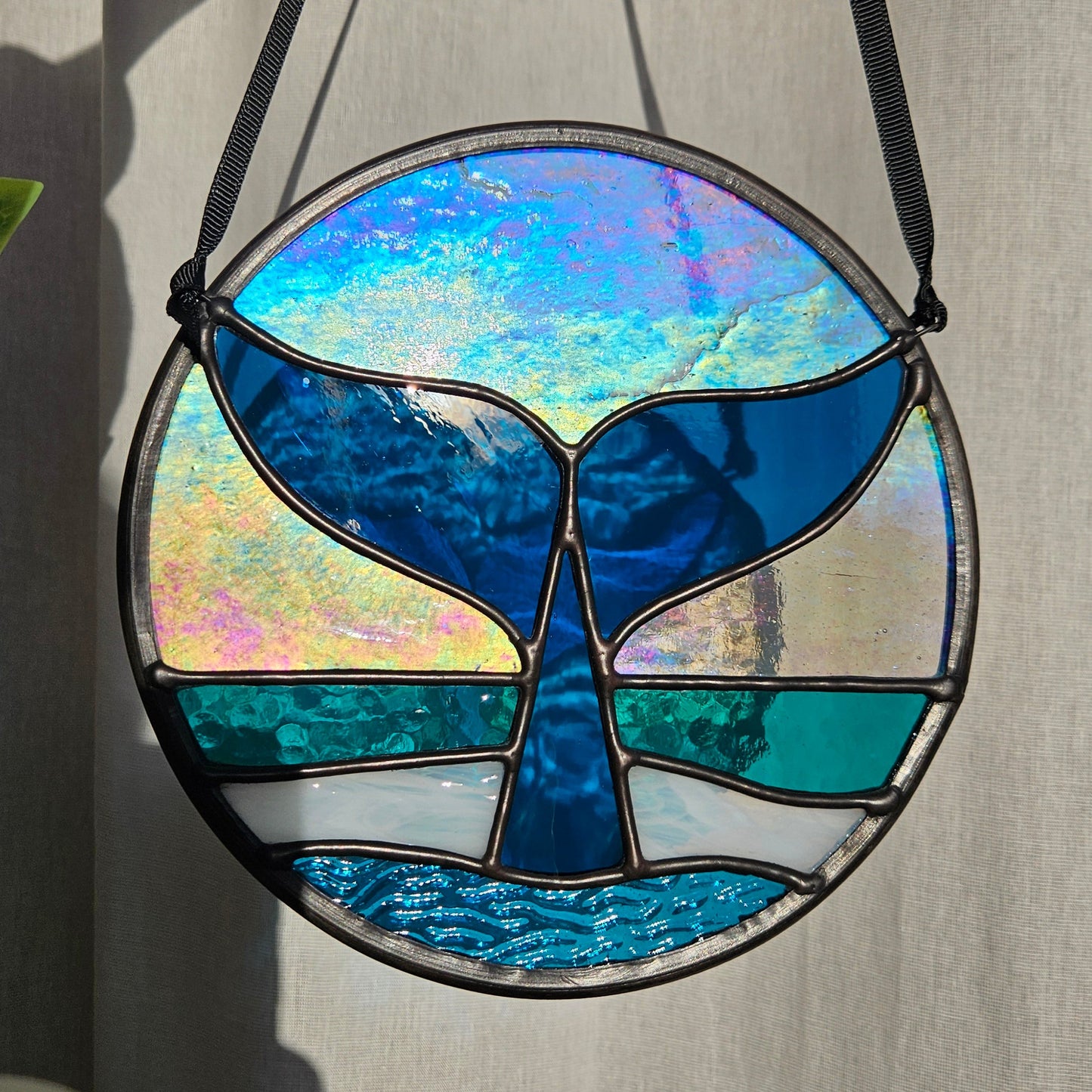 Iridescent Whale Tail Suncatcher