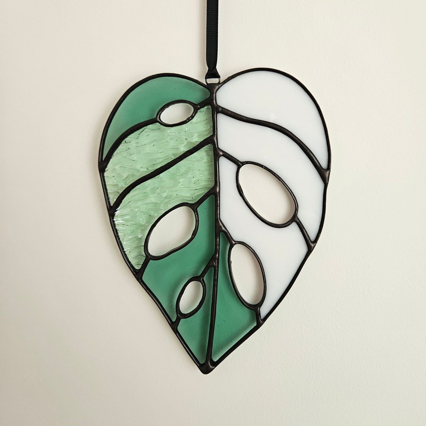 SECONDS Variegated Monstera Adansonii Leaf