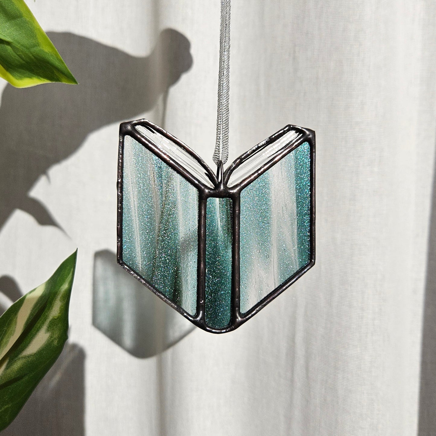 Shimmery Streaky Blue Book Suncatcher